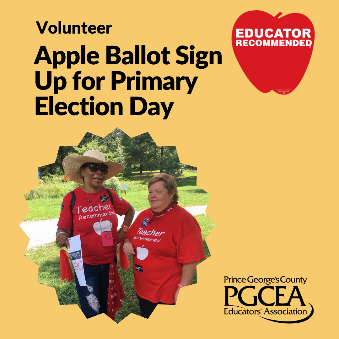 PGCEA Apple Ballot Volunteers - Primary Day